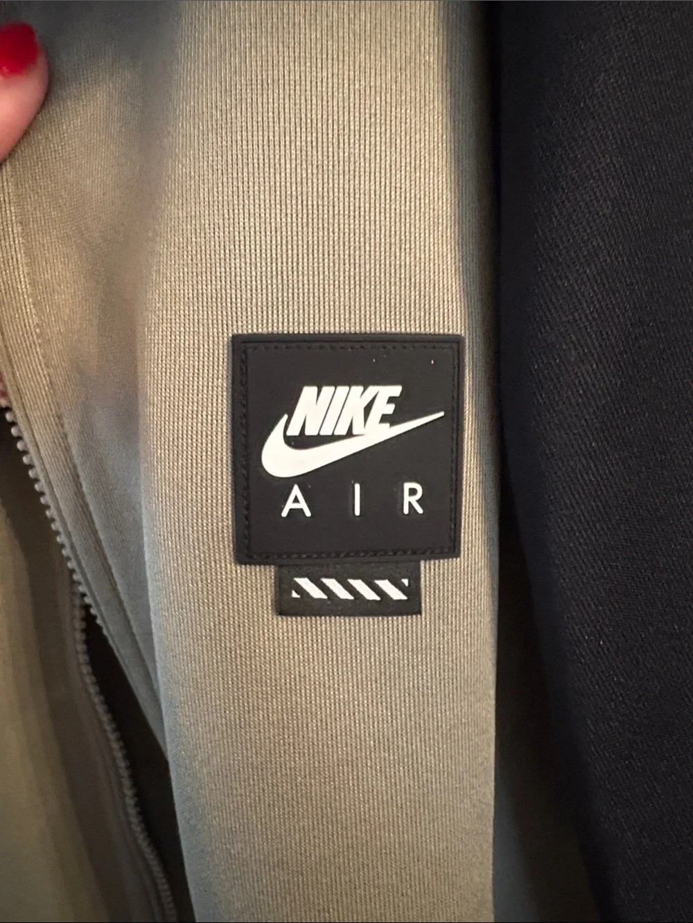 Nike Olive Green, Black and White Air Track Jacket